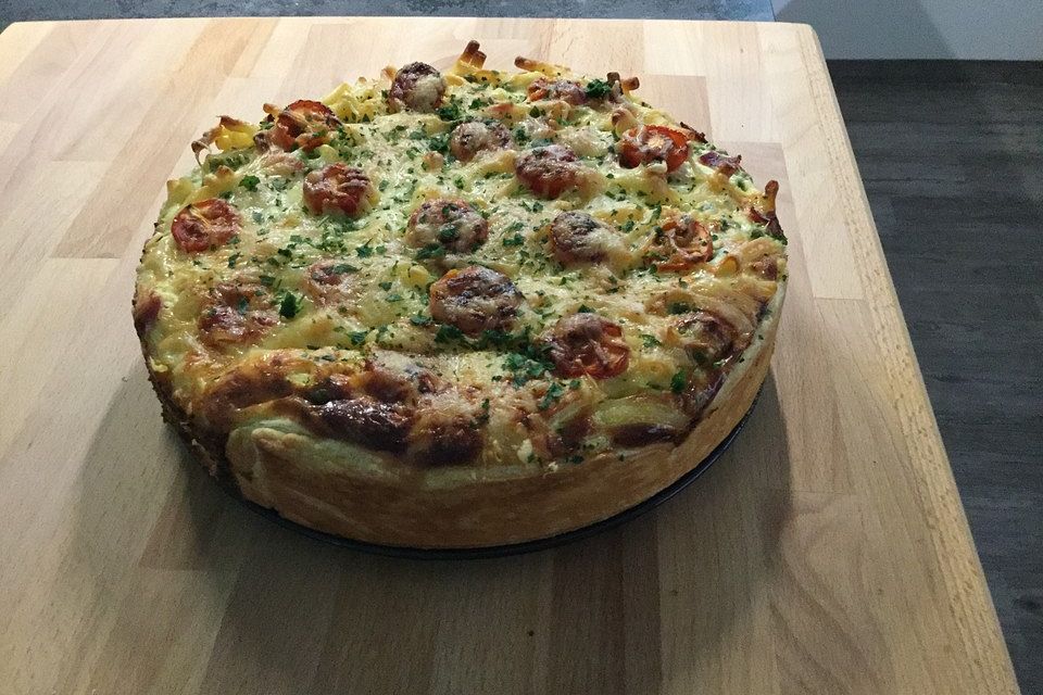 Schnelle Makkaroni-Quiche