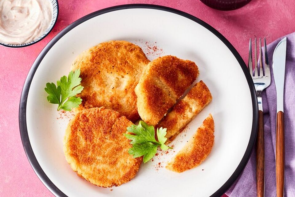 Veganes Blumenkohl-Sellerie-Schnitzel