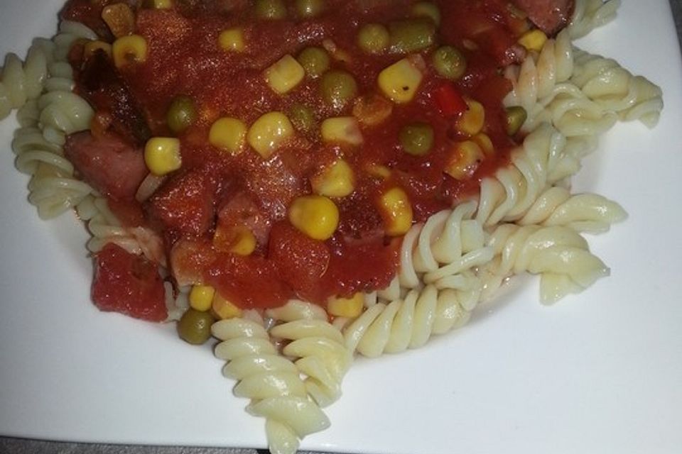 Scharfe Spaghetti "Tex-Mex"