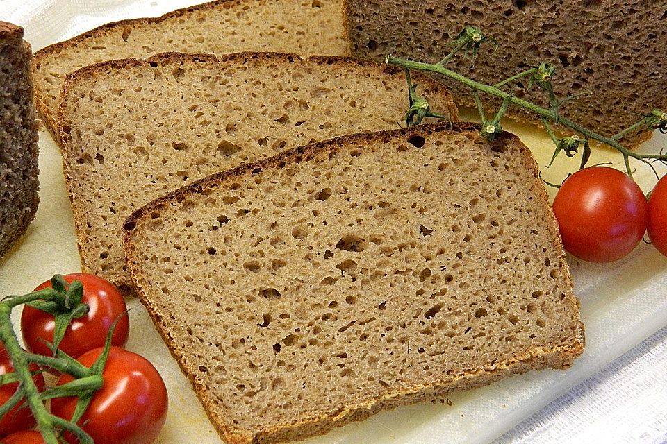 Reines Roggenbrot mit Sauerteig