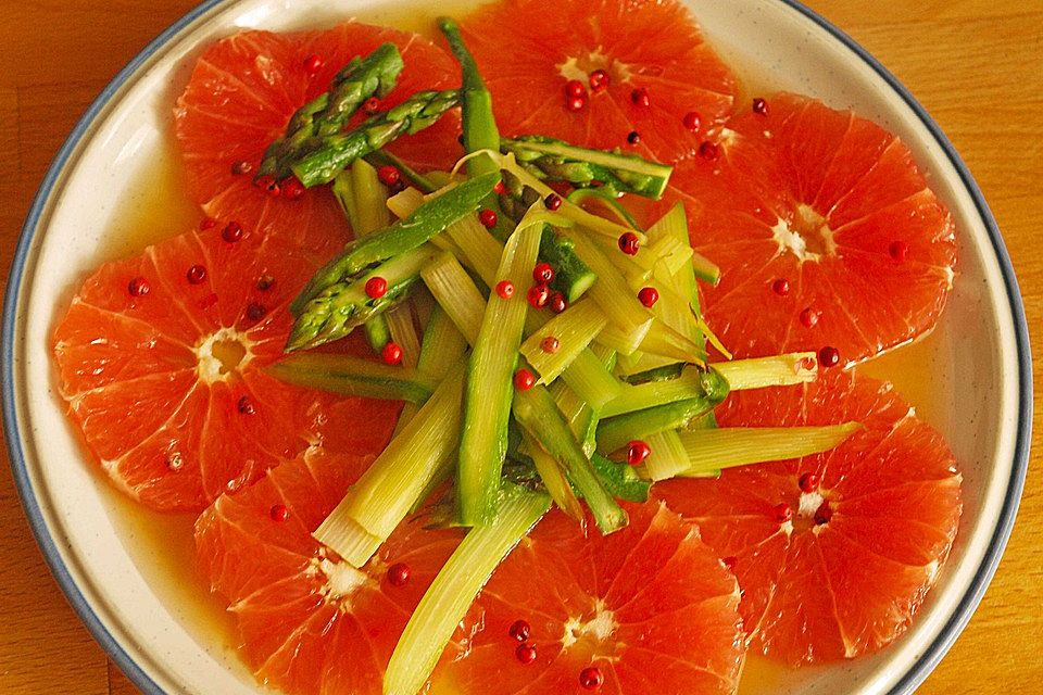 Grapefruit-Spargel-Carpaccio