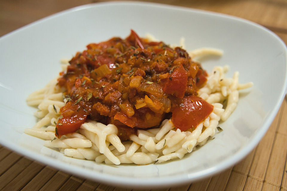 Sepps Tomatensoße mit Speck