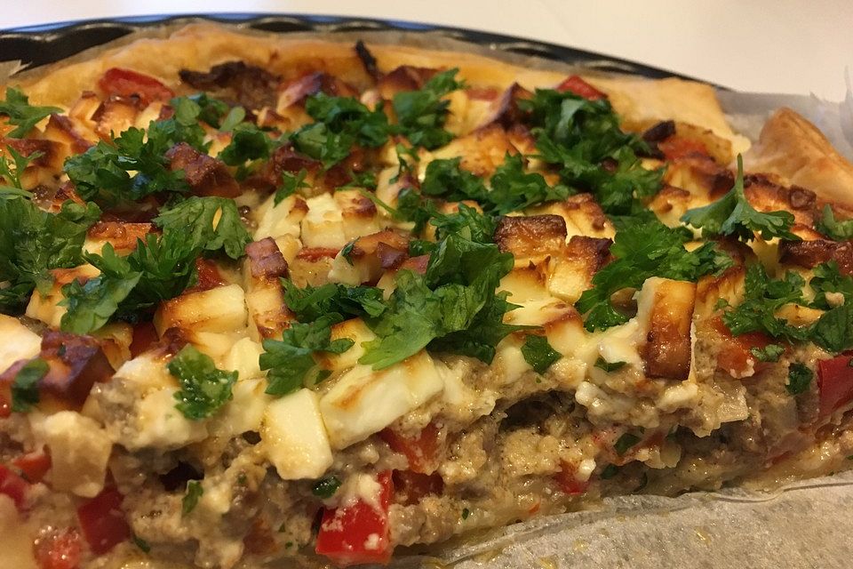 Hackfleisch-Feta Quiche