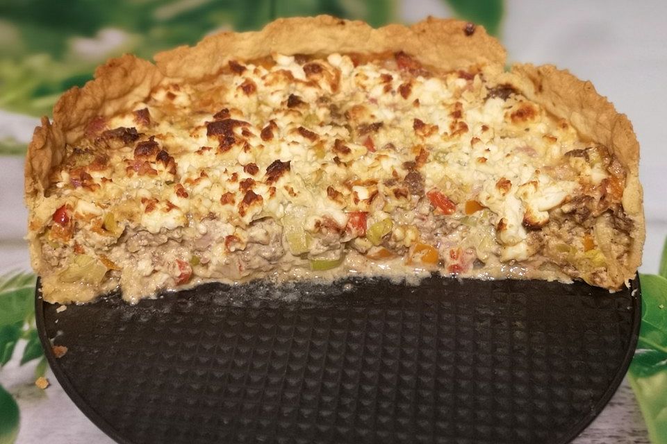 Hackfleisch-Feta Quiche