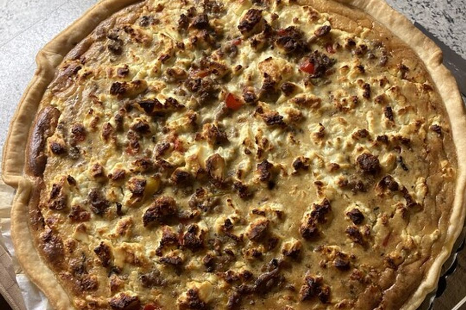 Hackfleisch-Feta Quiche