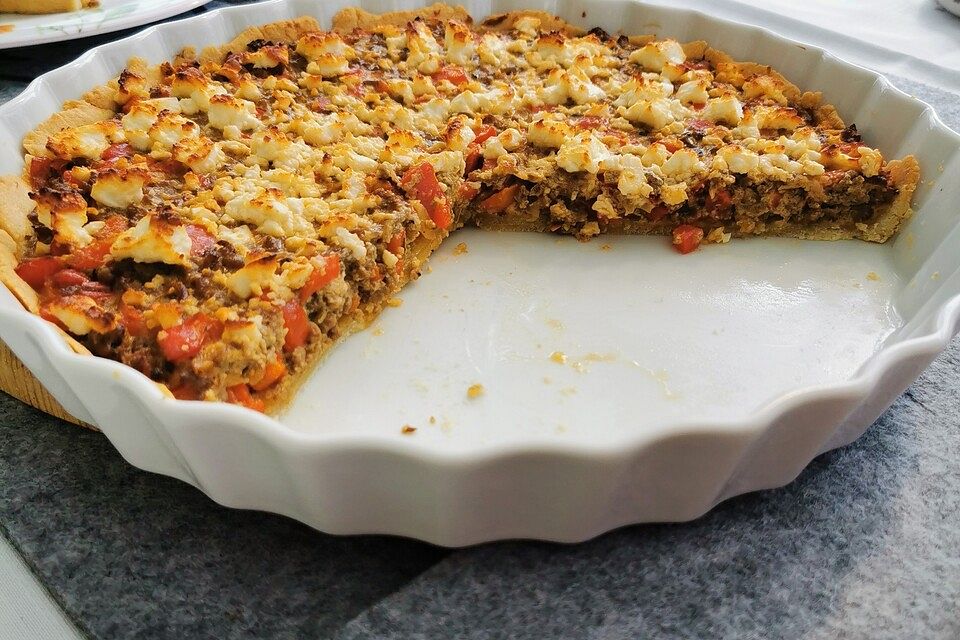 Hackfleisch-Feta Quiche