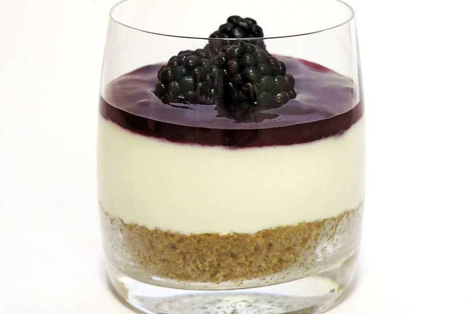 Blueberry-Cheesecake im Glas