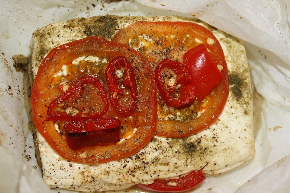 Schafskäse gebacken in Alufolie