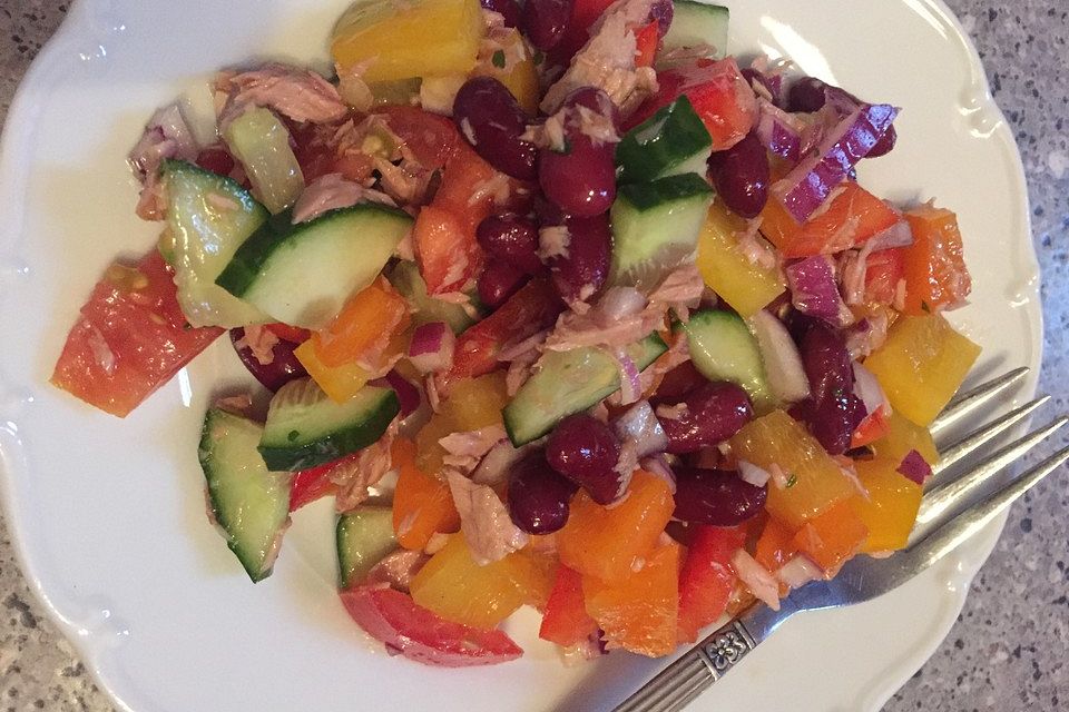 Bunter Salat mit Thunfisch