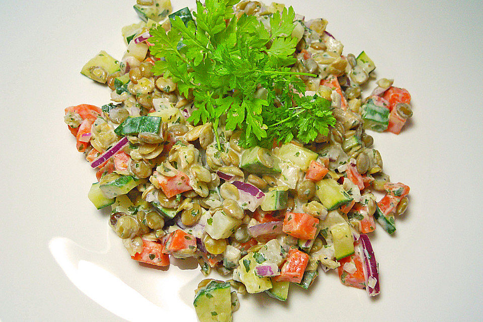 Linsen-Gemüse-Salat