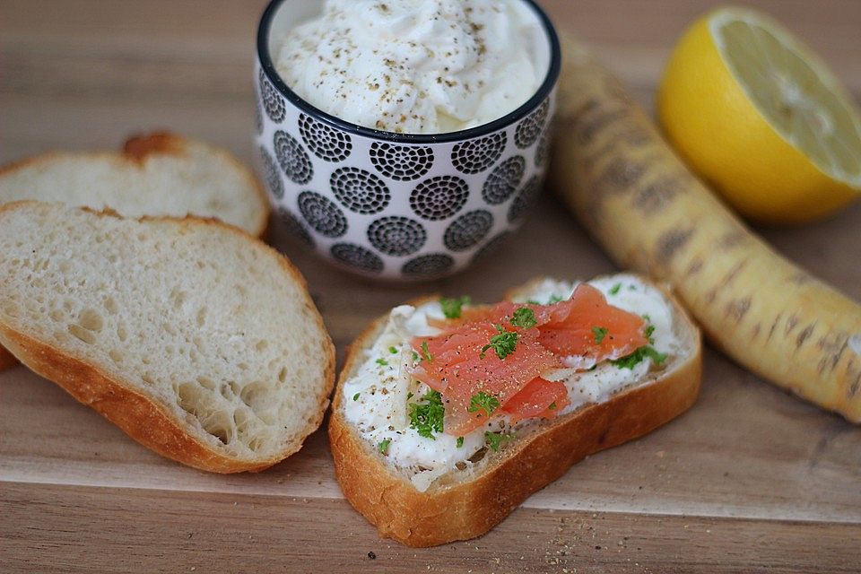 Frischkäse mit Meerrettich