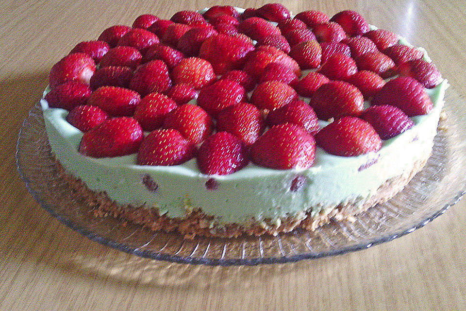 Frischkäsetorte mit Waldmeister