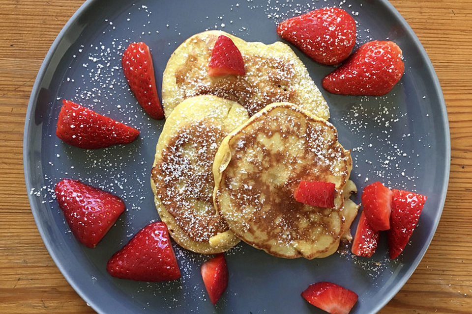 Kalorienarme Bananen-Pfannkuchen