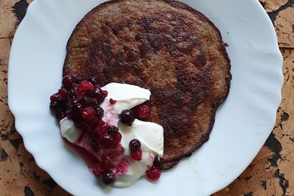 Kalorienarme Bananen-Pfannkuchen