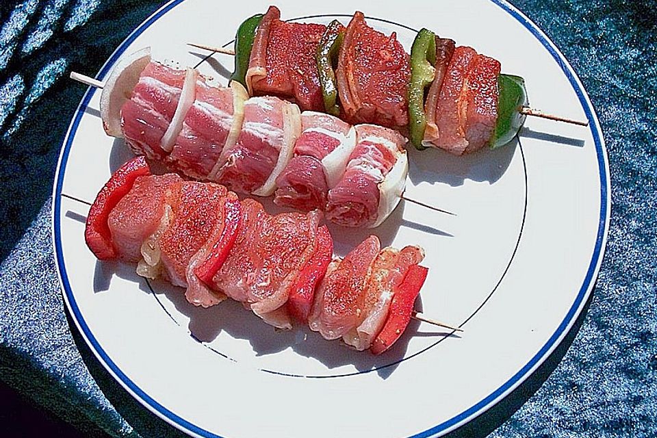 Schweinebauchspieße Gyros Art