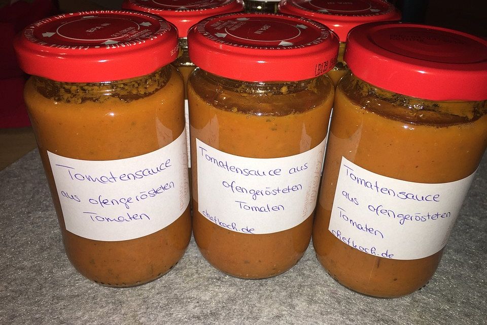 Tomatensauce aus ofengerösteten Tomaten