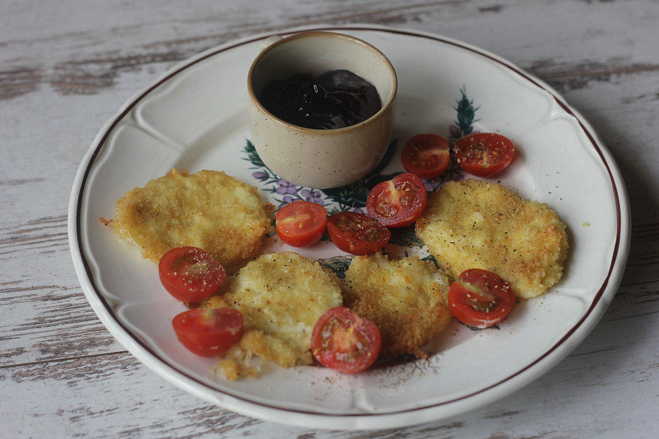 Gebratene Mozzarellascheiben