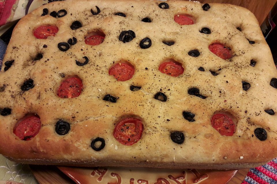 Bunte Tomaten-Focaccia