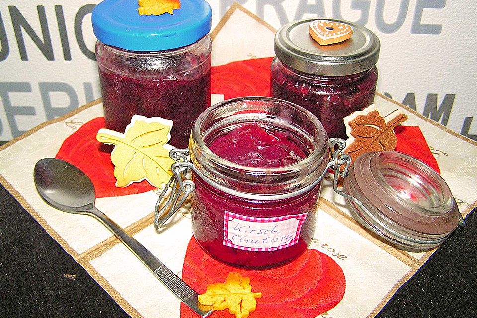 Kirschchutney mit Rotwein