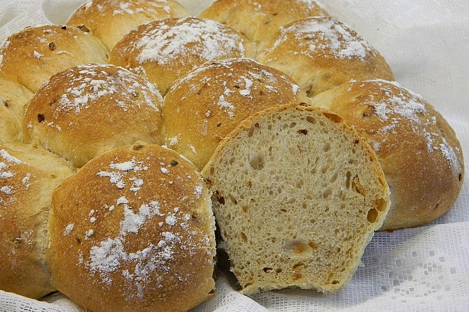 Zwiebelbrötchen als Party-Sonne