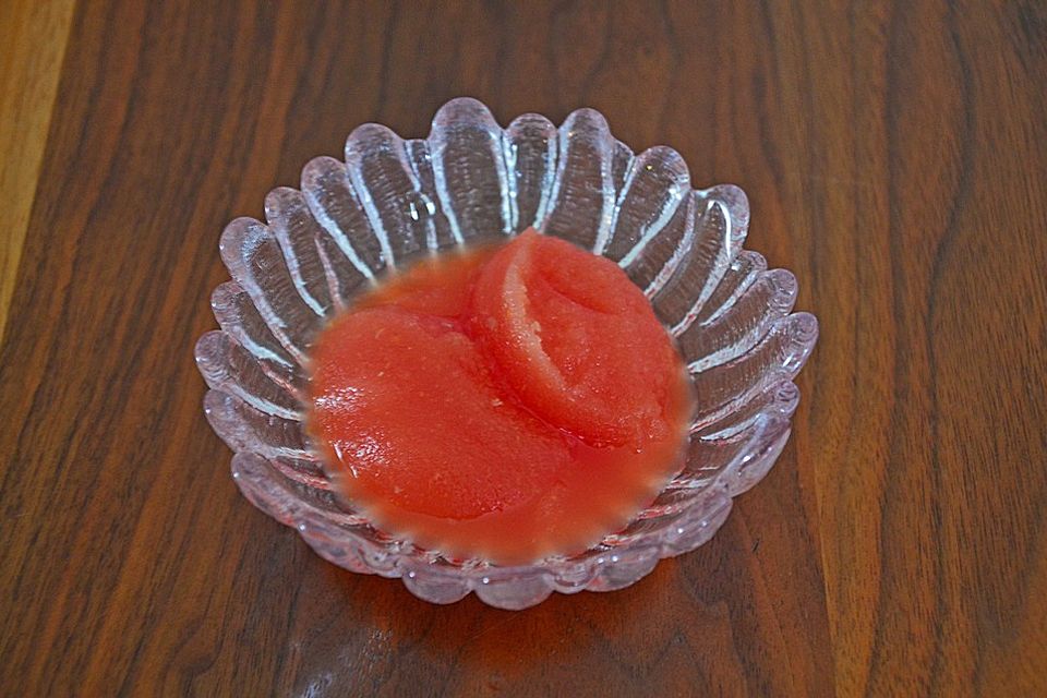 Wassermelone-Pfirsich-Eis