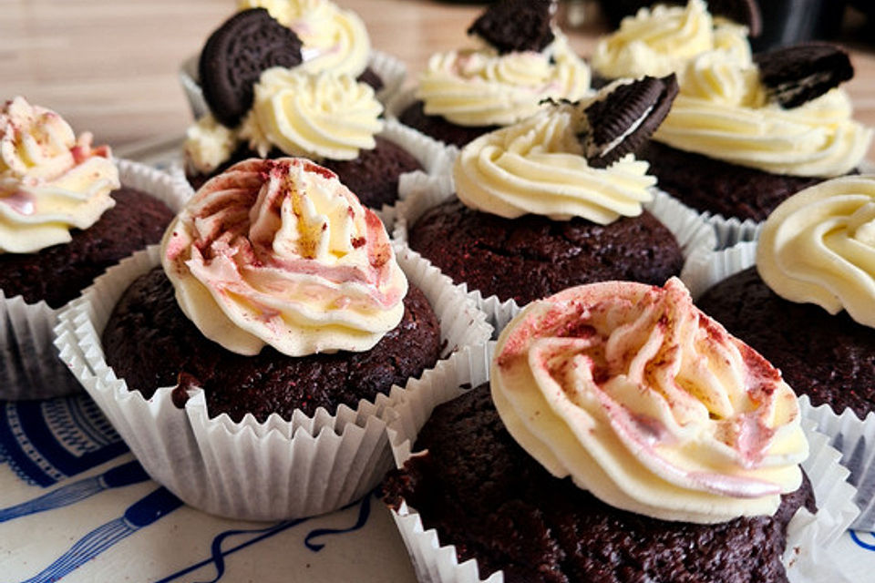 Oreo-Cupcakes mit Buttercreme