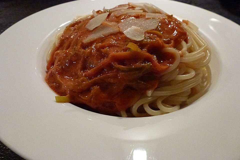 Lauchspaghetti