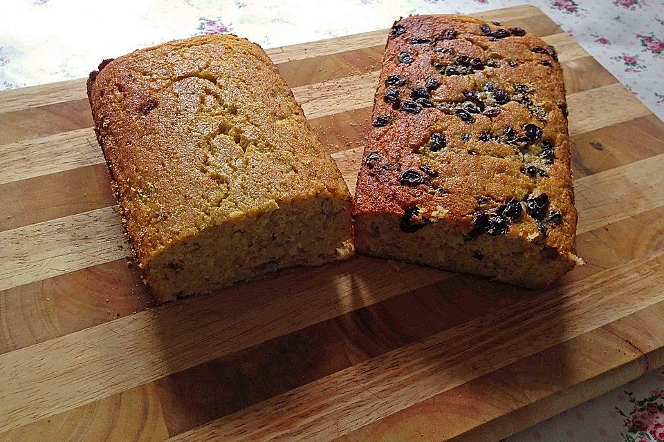 Glutenfreies Bananenbrot mit Polenta