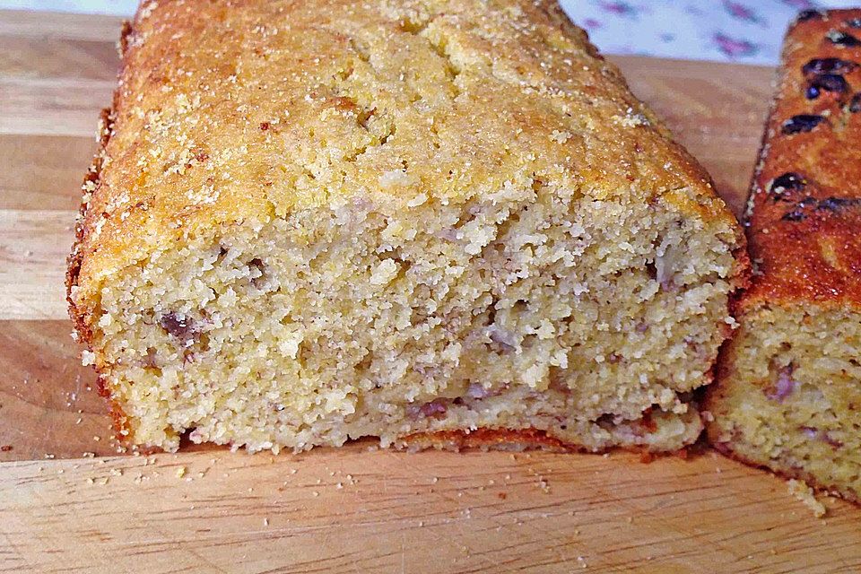 Glutenfreies Bananenbrot mit Polenta