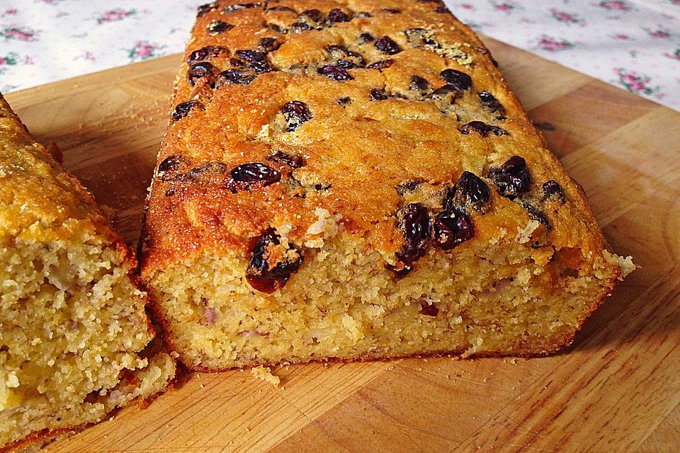 Glutenfreies Bananenbrot mit Polenta