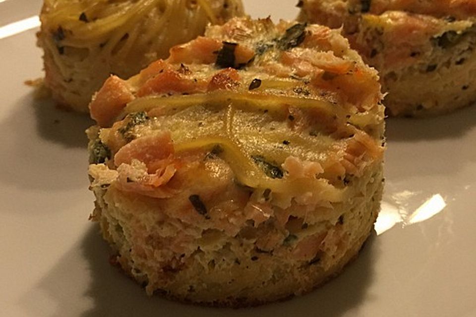 Lachs-Spaghettimuffins