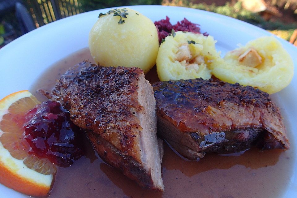 Gänsebrust in Glühwein