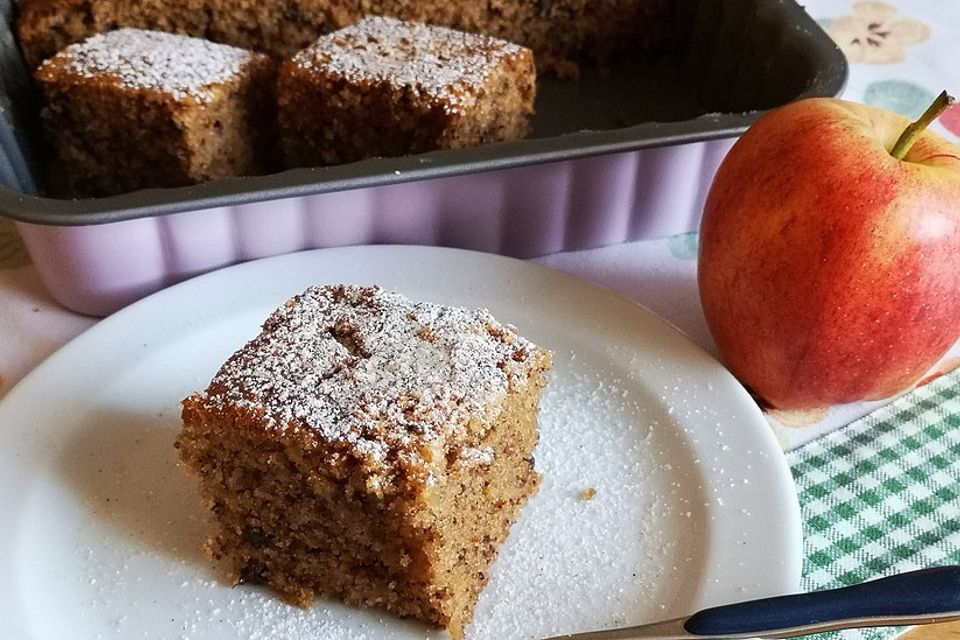 Apfel - Nusskuchen