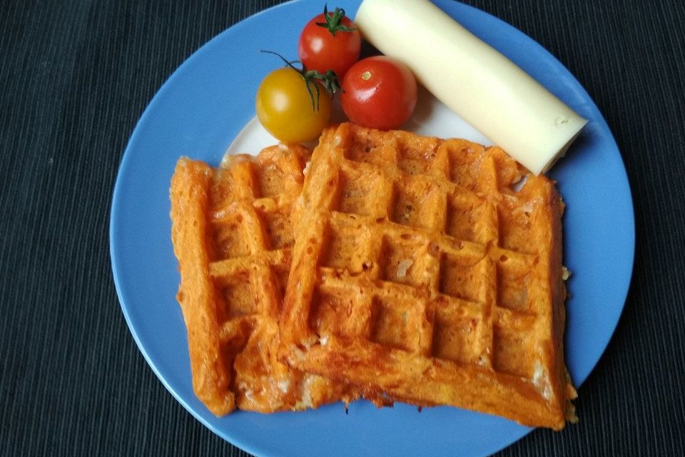 Herzhafte Tomaten-Waffeln