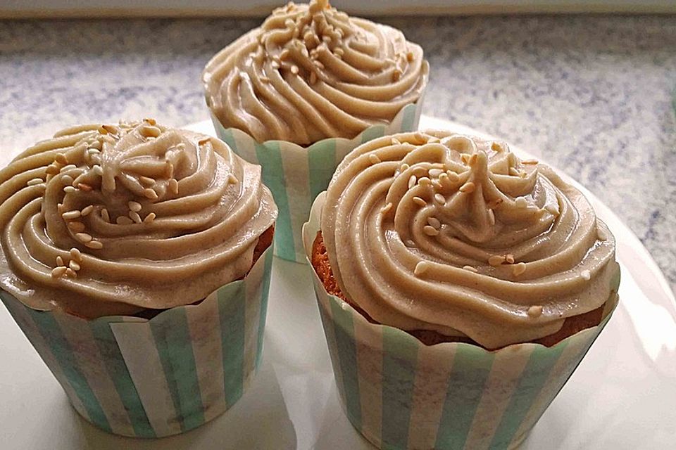 Vegane Sesam - Cupcakes