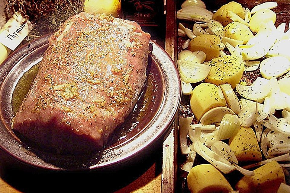 Schweinebraten vom Rost