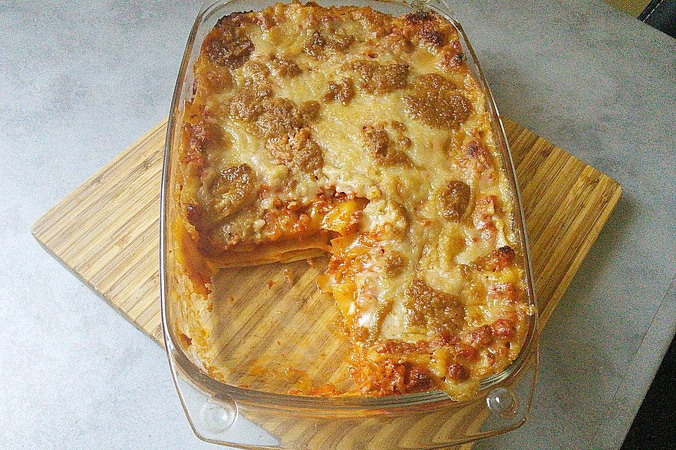 Vegane Bolognese-Lasagne