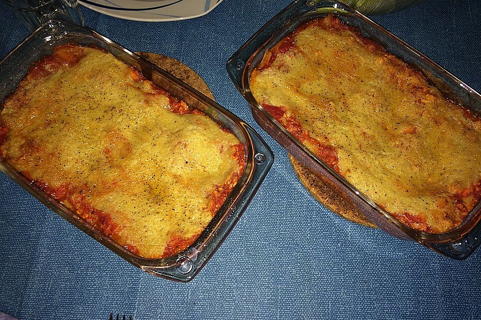 Vegane Bolognese-Lasagne