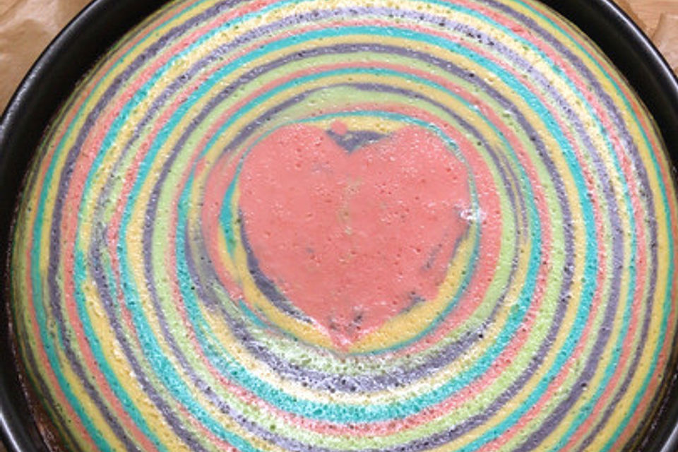 Regenbogenkuchen