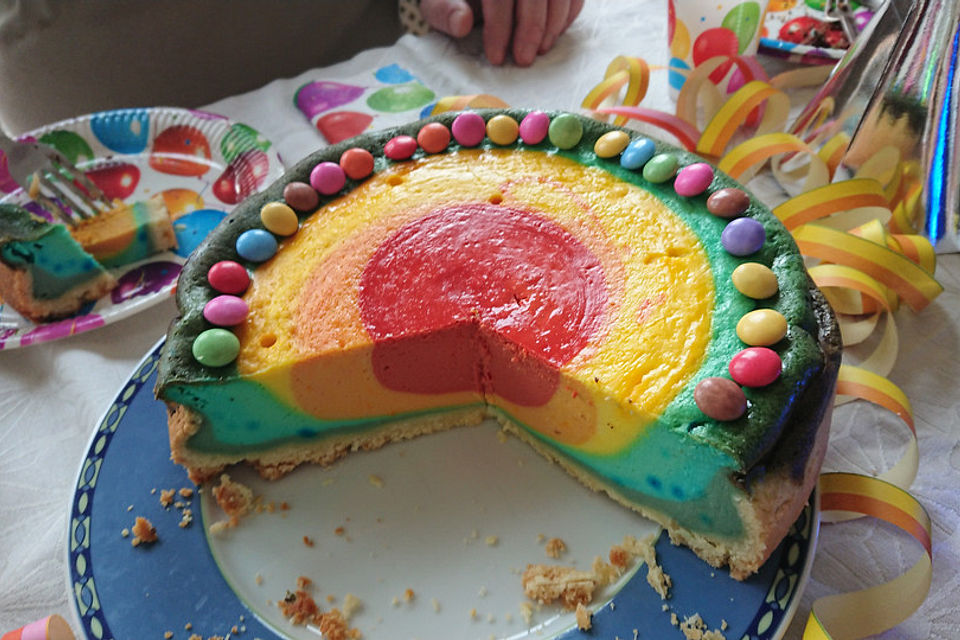 Regenbogenkuchen