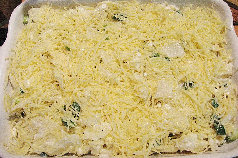 Kartoffel - Gratin mit Hüttenkäse