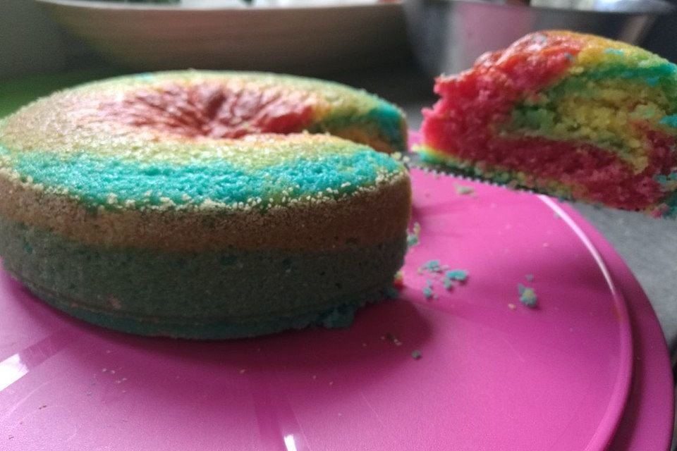 Regenbogenkuchen