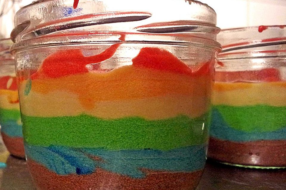 Regenbogenkuchen