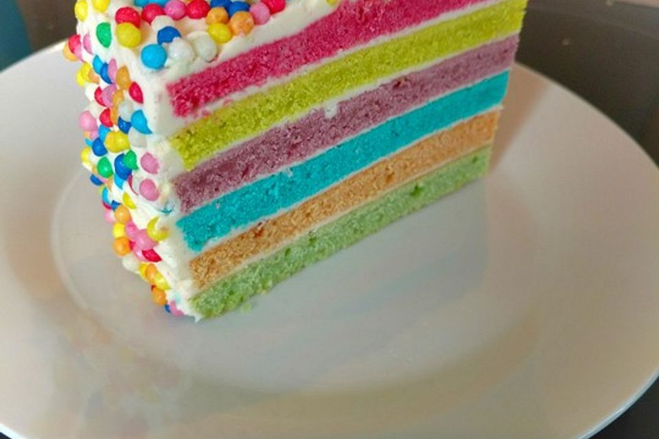 Regenbogenkuchen