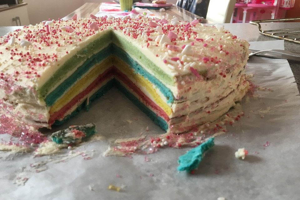 Regenbogenkuchen