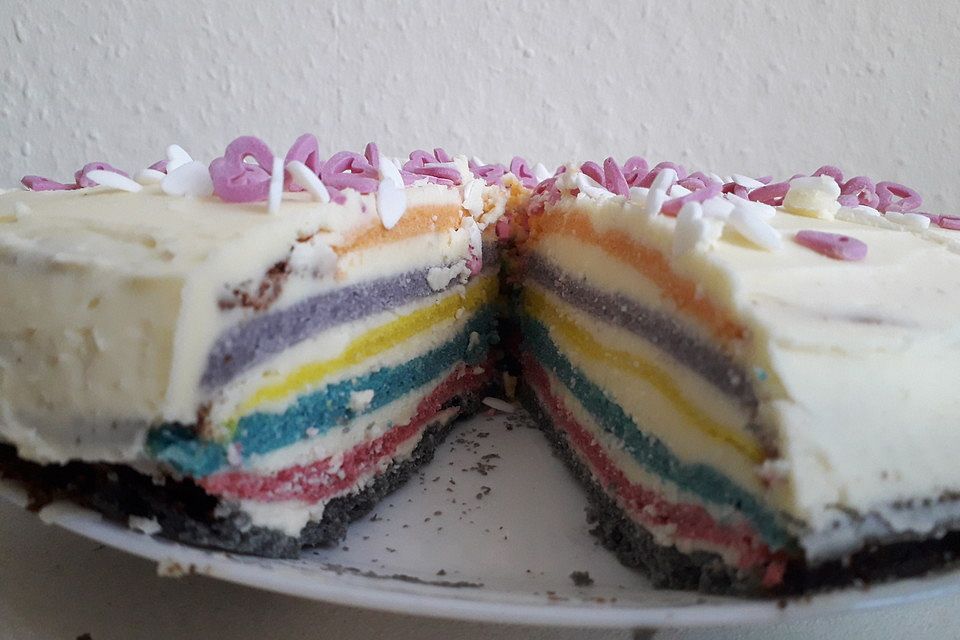 Regenbogenkuchen