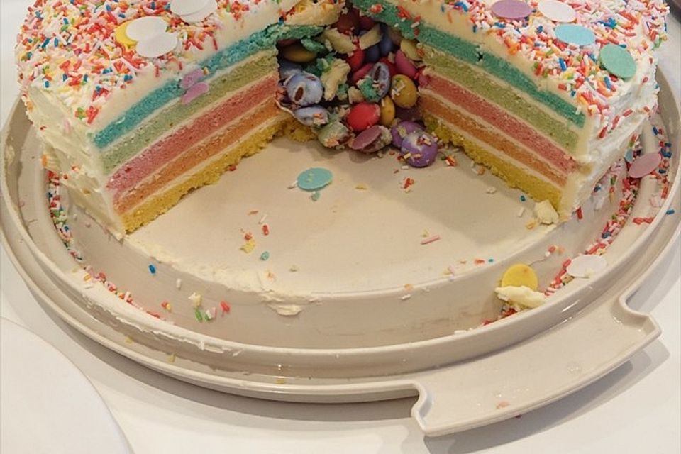 Regenbogenkuchen