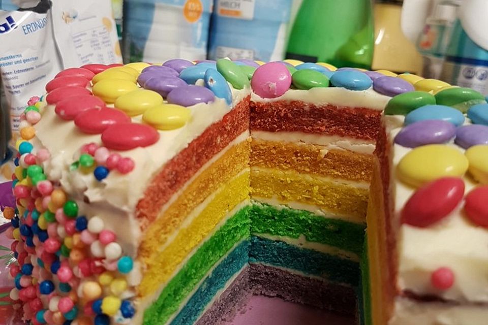 Regenbogenkuchen