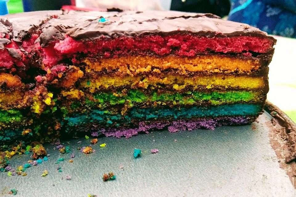 Regenbogenkuchen