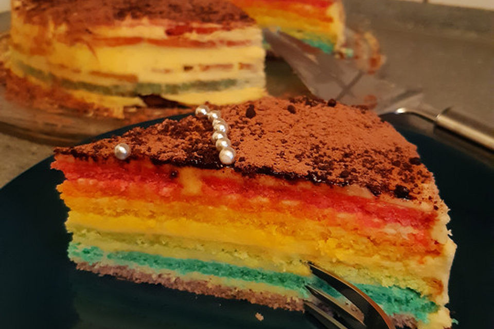 Regenbogenkuchen